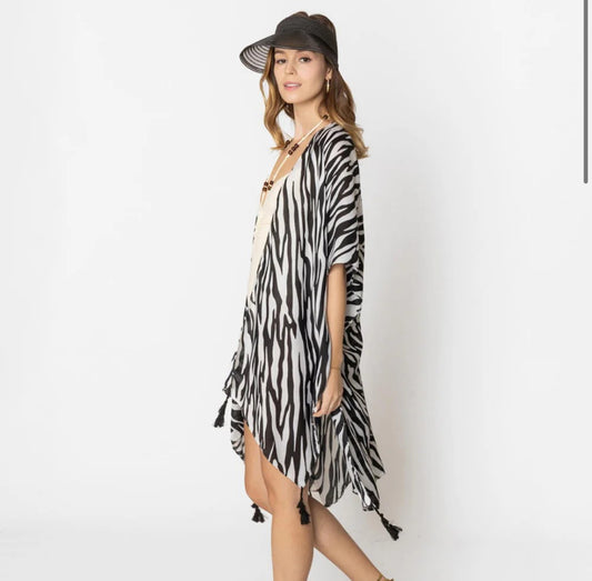 Anthropologie Inspired Kimono zebra print