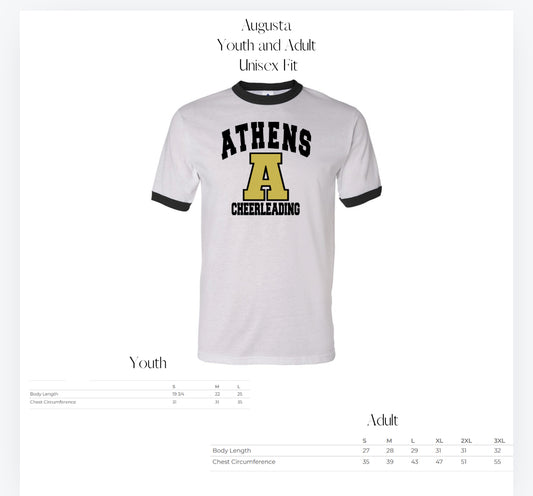 Custom Order Athens Cheer- MS- Ringer Tee