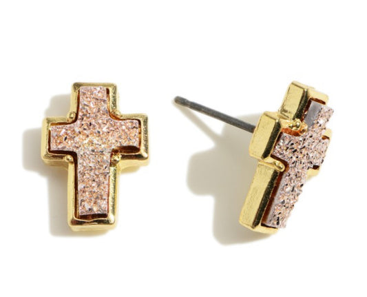 Cross Stud Earrings